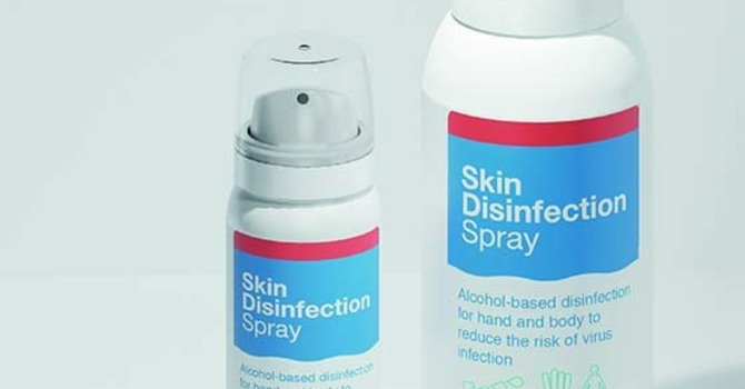 A novel Skin Disinfection Spray with a unique emollient and moisturizing effect to reduce the risk of virus infection image
